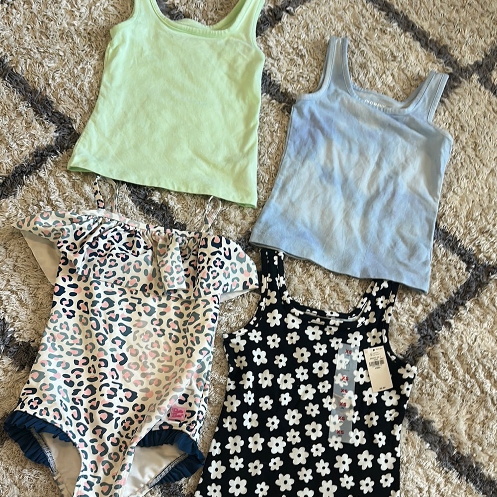 3 Girls Tanks and 1 Swimsuit